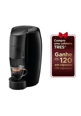 Cafeteira Espresso LOV Preta Automatica - TRES 3 Coracoes